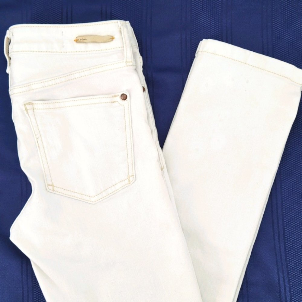 Pilcro and the Letterpress White Ankle Jeans Size 26 - Picture 3 of 16
